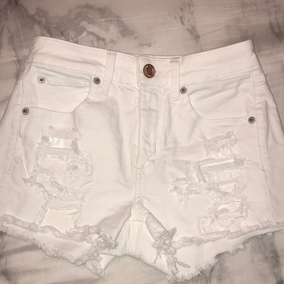 ripped white shorts